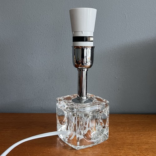 Vintage glass cube small - cube, table